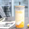 Trinkbecher, Glasbecher mit Deckel und Strohhalm, 720ML Produktbild-Vorschau 4