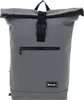 A studio shot of a grey roll-top backpack. Produktbild-Vorschau