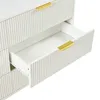 Kommode mit 6 Schubladen, elegantem Prägedesign, goldenen Produktbild-Vorschau 13