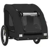 vidaXL Remorque pour vélo Chiens Noir Tissu Oxford et fer Voir les images du produit 4