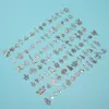 100 kusů DIY přívěsků, tmavě stříbrná slitina, různé styly, Náhled obrázku produktu 5