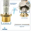 tecuro Edelstahl Verlängerungsschlauch 1,50 m x 3/4 Zoll DN Produktbild-Vorschau 3