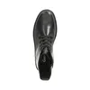 A top-down view of a black leather boot. Produktbild-Vorschau