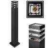 A collage of product images showing a black outdoor lamp post from different angles. Náhľad obrázku produktu