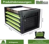 Werkzeugkiste 4 Schubladen ca. 68 x 46 cm leer grün Aufsatz Produktbild-Vorschau 2