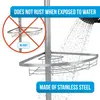 Étagère de douche télescopique réglable 70-275 cm avec 4 Voir les images du produit 4