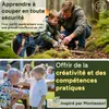 Couteau à découper Eli® pour enfants avec étui en cuir à Voir les images du produit 2