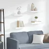 vidaXL Plávajúce nástenné police 4 ks. Biele 50x23x3,8cm Náhľad obrázku produktu 2