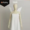 A mannequin wearing an angel costume with wings and a halo. Produktbild-Vorschau