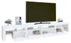 vidaXL TV skříňka s LED světly bílá 260x36,5x40 cm Náhled obrázku produktu 3