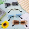 4er-Pack randlose rechteckige Sonnenbrillen, Vintage-Stil, Produktbild-Vorschau 4