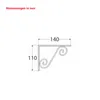 Regalwinkel mit Ornament in silber 140 x 110 mm Produktbild-Vorschau 5