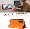 A person is using a phone case as a stand on a desk, with a laptop in the background. Below is a diagram showing different angles for the stand feature and a close-up of the phone case. Produktbild-Vorschau