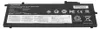 A black laptop battery with labels and markings. Produktbild-Vorschau