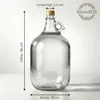 lilawelt24 4 x 5L Glasballon (Gallone) mit Rundgriff & Produktbild-Vorschau 4