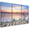 Triptyque sur toile paysages - violet 150x100 cm Feeby Voir les images du produit 1