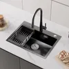 Cecipa MAX Edelstahlspüle 60x45 cm schwarz, Küchenspüle Produktbild-Vorschau 2
