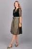 Edelnice Midi Dirndl Livia Samt Grün 40 Produktbild-Vorschau 5