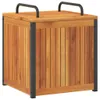 vidaXL Gartenbox 45x45x45/53 cm Massivholz Akazie und Stahl Produktbild-Vorschau 7