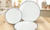 Porcelanowy talerz deserowy Linea Black, ø 19 cm, czarna Podgląd zdjęcia produktu 6