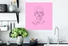 MuchoWow® Poster Frau - Rosa - Gesicht - Strichzeichnung Produktbild-Vorschau 3