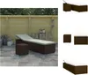 vidaXL Sonnenliege mit Auflage und Teetisch Poly Rattan Produktbild-Vorschau 1