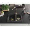 Mexen Carlos 1,5-Becken-Granitspüle 582 x 475 mm, Schwarz Produktbild-Vorschau 3