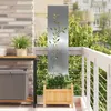 Garten Sichtschutz-Leinwand Floral Silber 32 x 140 cm Produktbild-Vorschau 1