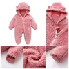 Baby Overall Winter Flanell Kapuze Jumpsuit, Farbe: Beige, Produktbild-Vorschau 3