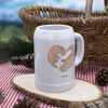 Mr. & Mrs. Panda Seidel Otter Herz - Weiß - Geschenk, Bier, Produktbild-Vorschau 3