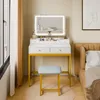 Mondeer Coiffeuse avec tabouret : miroir LED à 3 niveaux, Voir les images du produit 3