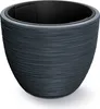 A dark gray, textured planter pot with a black inner liner, shown from a slightly elevated angle against a white background. Produktbild-Vorschau