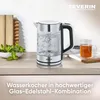 Severin Wasserkocher Glas/Edelstahl, 1,7L, 2200W, kompakt, Produktbild-Vorschau 3
