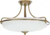 Deckenlampe Creme Messing E27 Glas Metall Jugendstil Produktbild-Vorschau 1