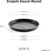 Ecopots Saucer Round, Pflanzenwagen, Kunststoff, Anthrazit, Produktbild-Vorschau 3