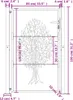 VIDAXL DOOR 105x130 cm mit Baumdesign Stahl -Anthrazit Podgląd zdjęcia produktu 8