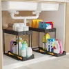 Küchen Organizer - 2 Stück Unter Waschbecken Regal Produktbild-Vorschau 2