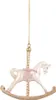Clayre & Eef kerstornament, schommelpaard, 8x2x7 cm, wit, Productafbeelding-voorbeeld 2