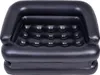 A black inflatable sofa or bed is shown from the front on a white background. Náhled obrázku produktu