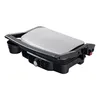 A black and silver electric grill is shown against a white background. Produktbild-Vorschau