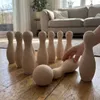 BOWLING IN LEGNO DI FAGGIO con pallina da 5 cm, set da 10 Anteprima dell’immagine prodotto 4