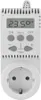 A white digital thermostat with a European-style socket. Anteprima dell’immagine prodotto