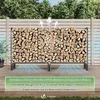 VOUNOT® Kaminholzregal Aussen aus Metall mit wasserdichte Produktbild-Vorschau 6