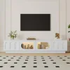 Merax TV Lowboard mit Bogentüren und Glastüren, TV Schrank Produktbild-Vorschau 6