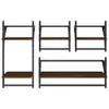 Cloris Designermöbel 4-tlg. Wandregal-Set mit Stangen Braun Produktbild-Vorschau 4
