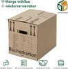 A cardboard box with text and icons indicating its features and purpose. Produktbild-Vorschau