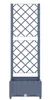 vidaXL Fioriera con traliccio Grigio scuro 40x40x121,5 cm Anteprima dell’immagine prodotto 3