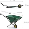Brouette de jardin légère pliable, brouette avec roues en Voir les images du produit 10