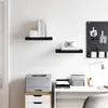 Półki Ścienne, 2 Szt., Czarne, 40X23X3,8 Cm, Mdf Lumarko! Podgląd zdjęcia produktu 3