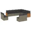 vidaXL 12-tlg. Garten-Sofagarnitur mit Kissen Grau Poly Produktbild-Vorschau 1